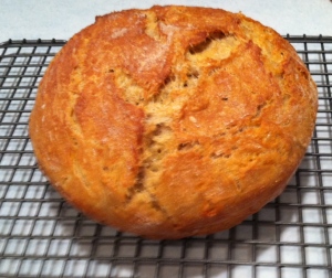 crusty asiago-cheddar bread